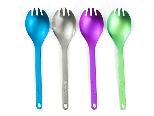 Snow Peak Titanium Spork, Blue, SCT-004BL (x 3)