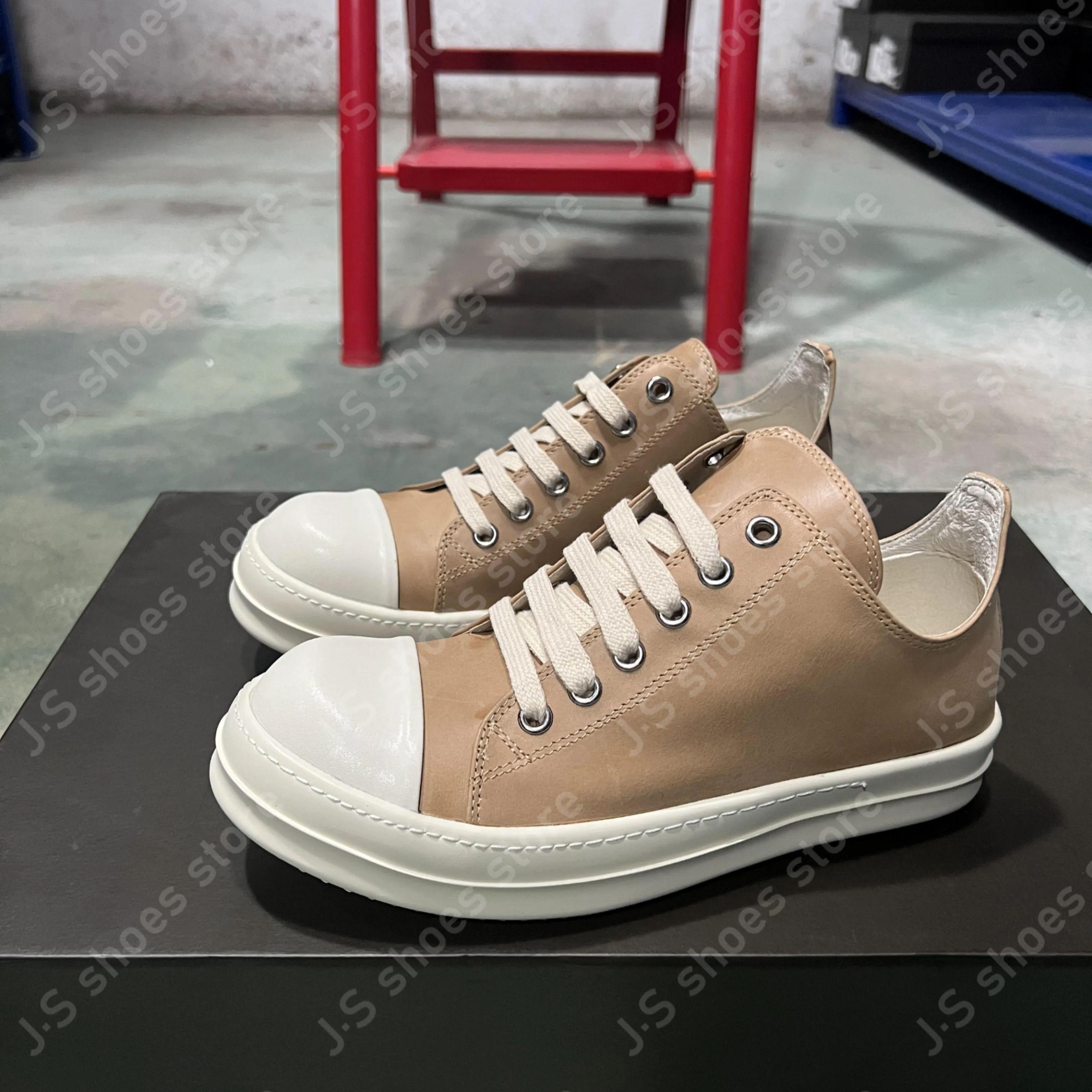 

Ro Geobasket Camel Color Leather Low Top Shoe Camel Cowhide Men Shoes Women Casual Sneaker Lace Up Sneakers 34