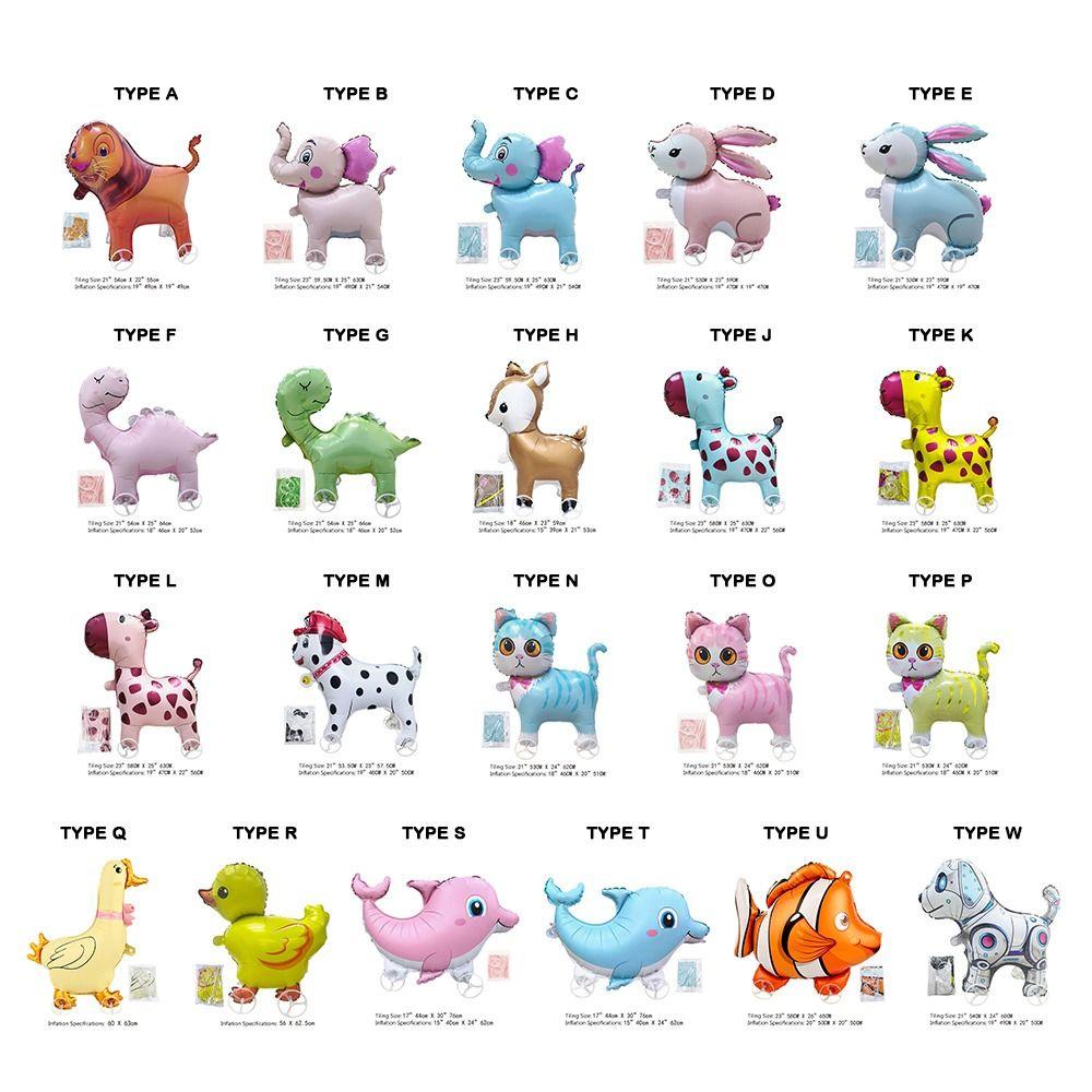 Large Size Walking Balloon Cartoon Animal Elephant Design Cartoon Balloon Stand Design With Wheel Foil Balloons