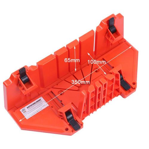 AUTOTOOLHOME Miter Box, Clamp-Type Miter Box, 3-Angle Cutting, 90 Horizontal, 45 Horizontal, and 22.5 Horizontal, for 2x4s, Compatible with Wood, S