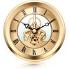 Hicarer 4 1/16 Inch Gold Skeleton Clock Insert with Gold Bezel