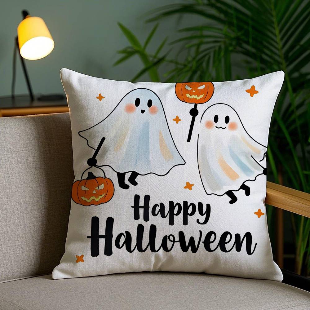 Halloween Tägliche Kissenhülle Anti-Hausstaubmilben Unsichtbarer Reißverschluss Sofa Bett
