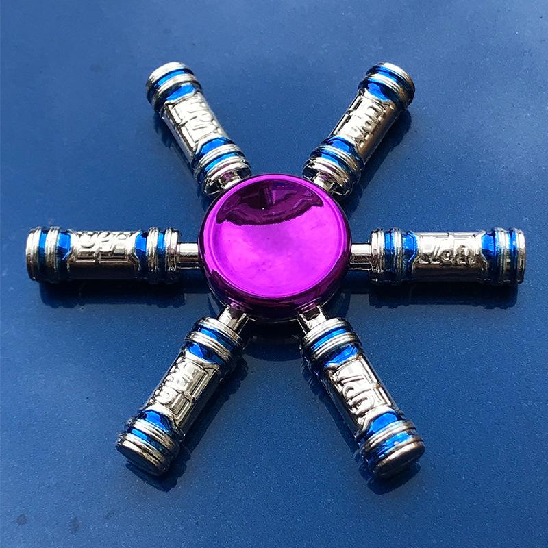 Decompression Fingertip Gyro Toys Children'S Boys Hokage Elementary School Metal Finger Gyro Black Technology