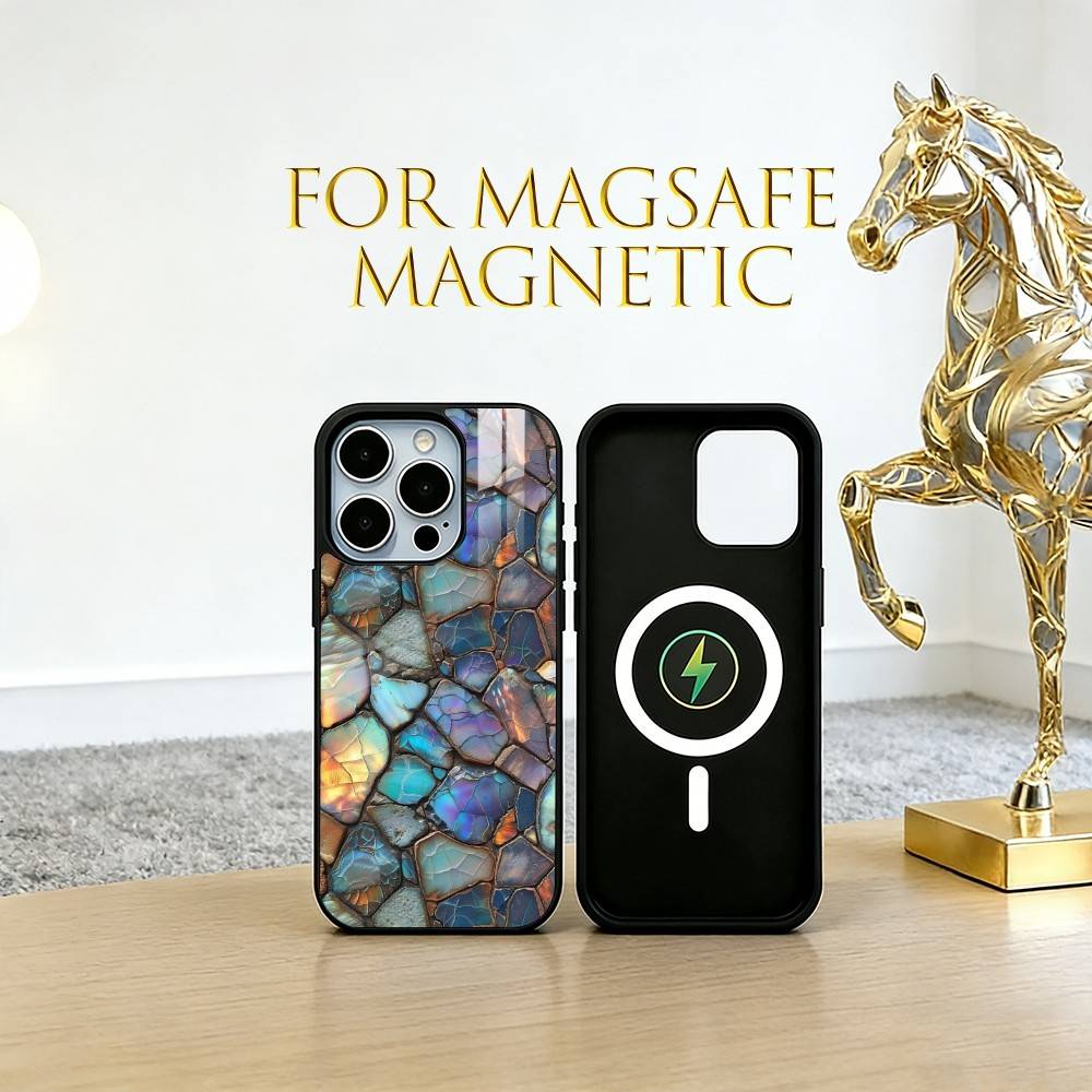 

Stained glass Phone Case For iPhone17,16,15,14,13,12,11 Plus,Pro Magnetic with Magsafe Wireless Charging iPhone13ProMax