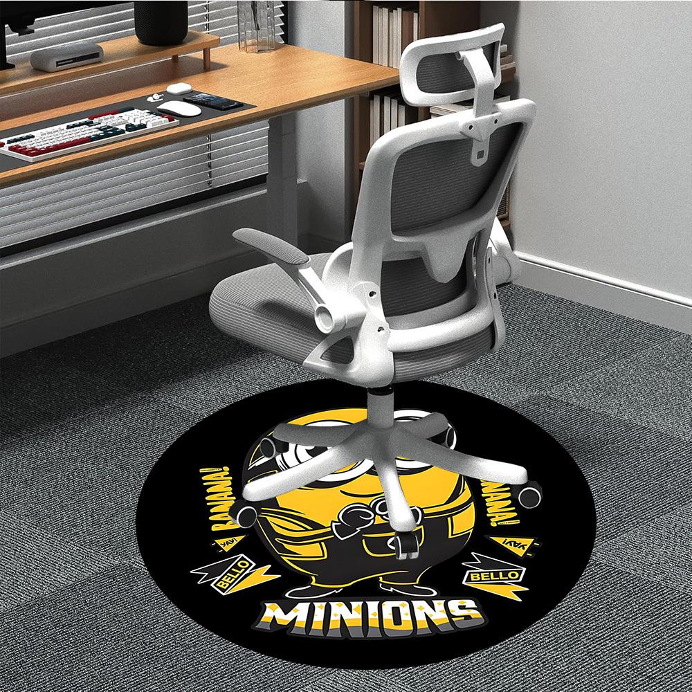 

1 шт. Коврик для офиса Minions Банан, Круглый ковер для спальни, гостиной, Домашний декор, Декор комнаты, Offic a1016145 80cm by 80cm
