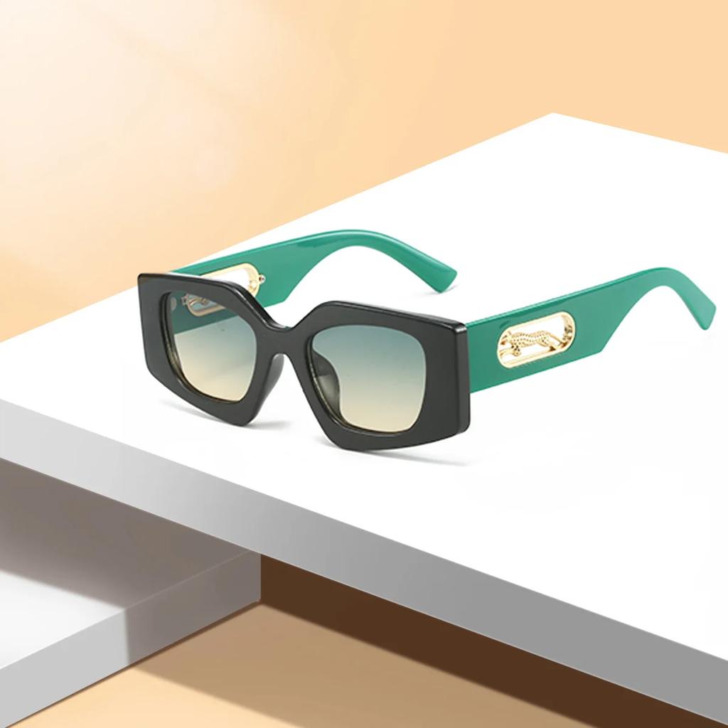 Vintage Sunglasses Women Black Square Sunglasses Woman Luxury Brand Small Rectangle Sun Glasses Female Gradient Clear Mirror