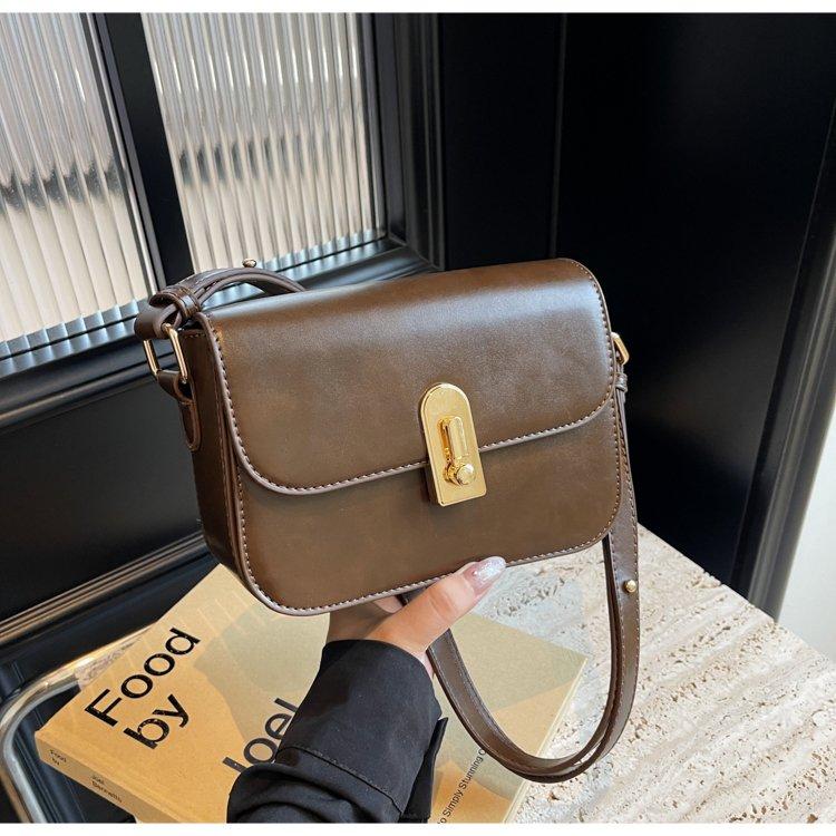 Geantă pătrată mică, din piele moale, cu mâna orei, pentru femei, 2024, nouă geantă de umăr, versatilă, de înaltă calitate