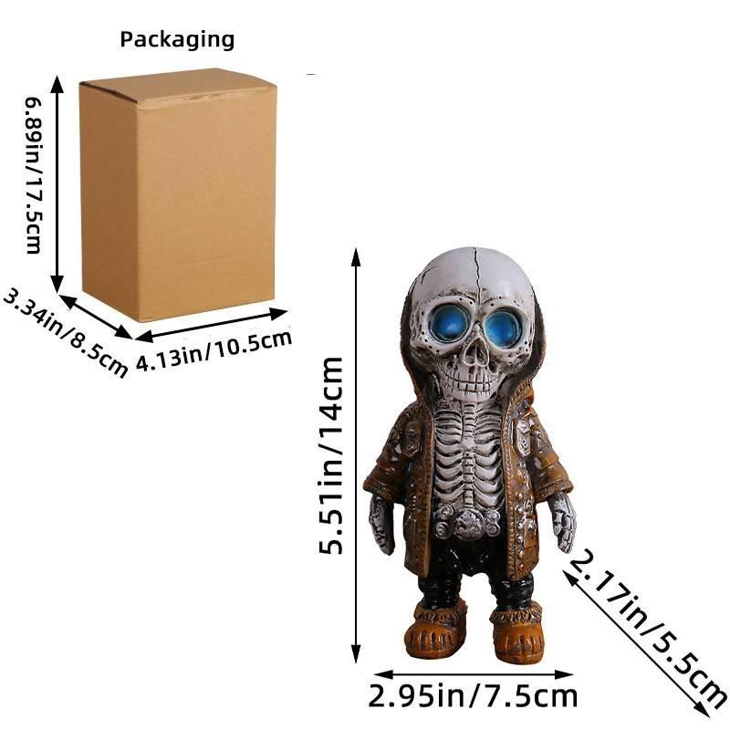 Unique Resin Skeleton Figurine In Versatile Colors For Halloween And Christmas Decor