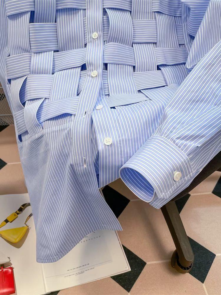 Men's Long-Sleeved Trendy Striped Shirt - Spring 2023 Collection