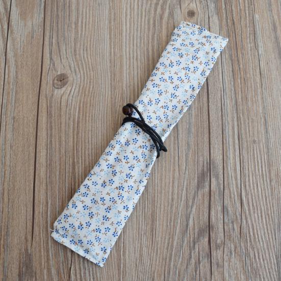 Přenosný potisk květin Stahovací šňůrka Příbory Nádobí Taška Lžíce Nůž Vidlička Pouzdro