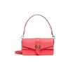 Greenwitch Retro Chain Letter Logo Flip Commuting Leather Shoulder Bag Women's Red