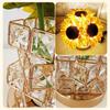 Nightstand Table Lamp Rechargeable Bedroom Bedside Decorative Lamp Crystal Flower Rose For Girl Valentine's Day Birthday Gift