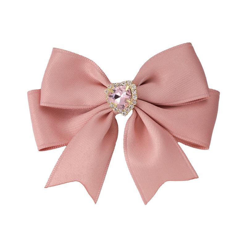 Sweet Lolita Girl Hair Clip Fashion Pink Barrettes For Women Girl Bowknot Hair Clip Diamond Heart Bow Hairpin Hair Accessories