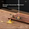 Alloy Incense Cone Making Kit DIY Handmade Craft Durable Set with Spoon for Home Meditation Yoga Lover Gift Choice