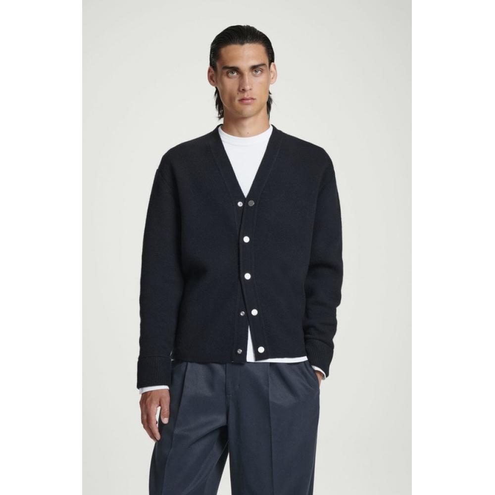 

Cos Japan Double Face Wool V Neck Cardigan navy/XS