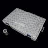 New 48 grid plastic round bottle diamond jewelry storage sub-bottling rice bead box 15 ml portable plastic small bottle Blue mouth box 48 round bottl