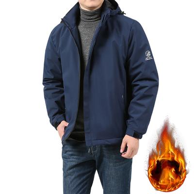 Vyriškas pavasarinis ir žieminis striukė su spauda, pliušinis aksomas, sutirštinta su gobtuvu, vėjo striukė, lauko sporto striukė, vyriška Charge striukė