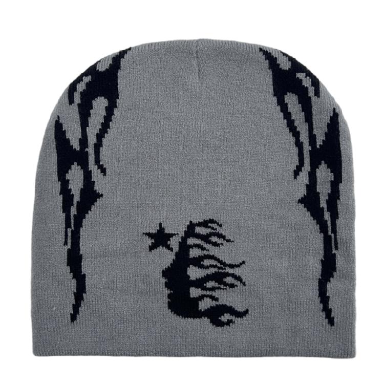 Popular Beanies Hat for Adult Fashion Winter Autumn Skull Hat Teens Warm Pullover Hat Breathable Stretchy Jacquard Caps
