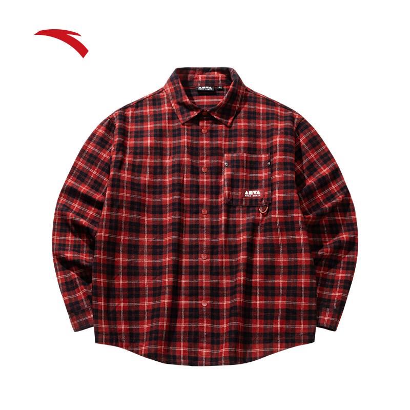 

Anta Men s Flannel Plaid Long-Sleeve Casual Shirt 2XL