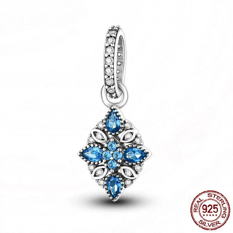 Blue Butterfly Animal Charm Bead Components Compatible With Authentic Original Bracelet High Quality Fine Jewelry Necklace Copper Metal Bead