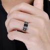1 Stück Offener Mysteriöser Totem-Ring, Trendiger Herren-Obsidian-Dominanter Ringring, Retro-Tropfsteinring.