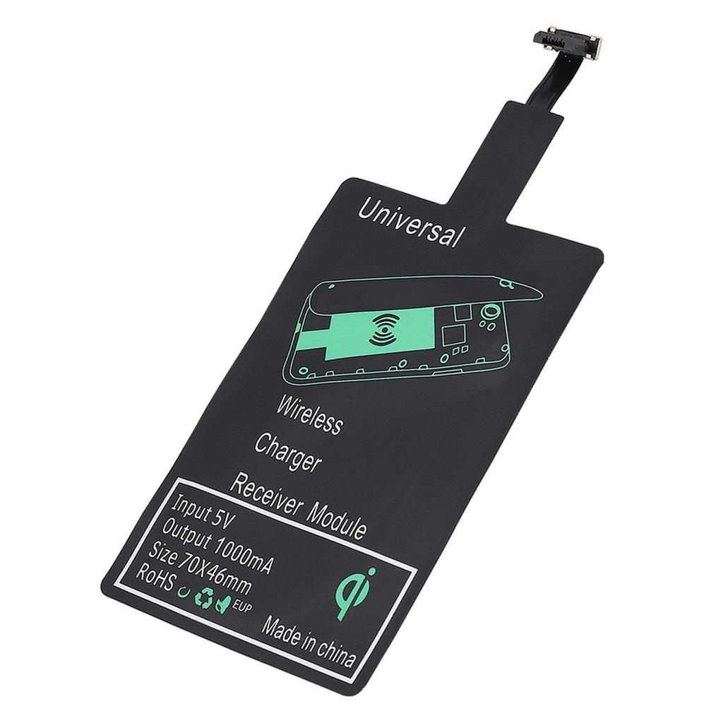 1000mA Charging Current Wireless Charger Receiver >70percent  Conversion Rate Receiver ‑ Micro USB