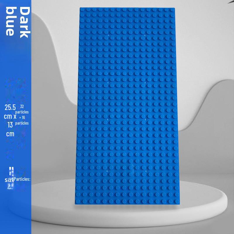 

Базовая пластина из мелкозернистых строительных блоков 16x32, совместимая с Lego - Детский настольный игрушечный аксессуар 13*25.5cm (32*16 convex points) темно-синий