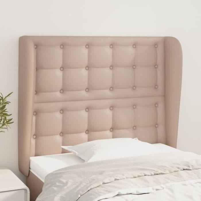 VidaXL Tête de lit avec oreilles Cappuccino 93x23x118-128cm Similicuir3118039