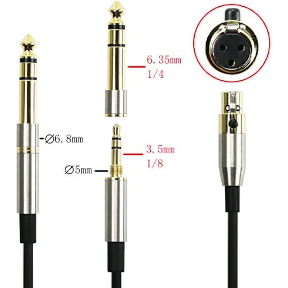 NewFantasia Replacement Audio Upgrade Cable Compatible with AKG K240, K240S, K240MK II, Q701, K70...