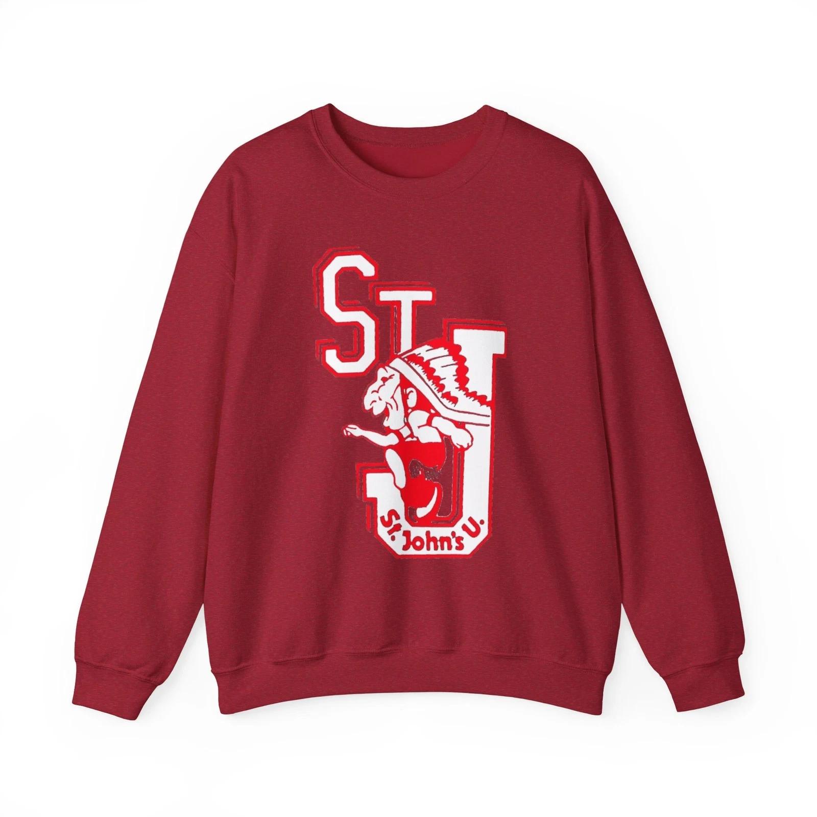 

St. John s Redmen Banned Mascot Printed T shirt L