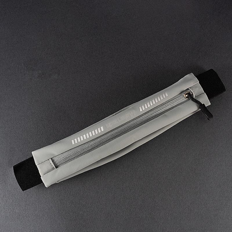 

Спортивная поясная сумка унисекс для бега и марафонов – Невидимый пояс для фитнес-телефона светло-серый