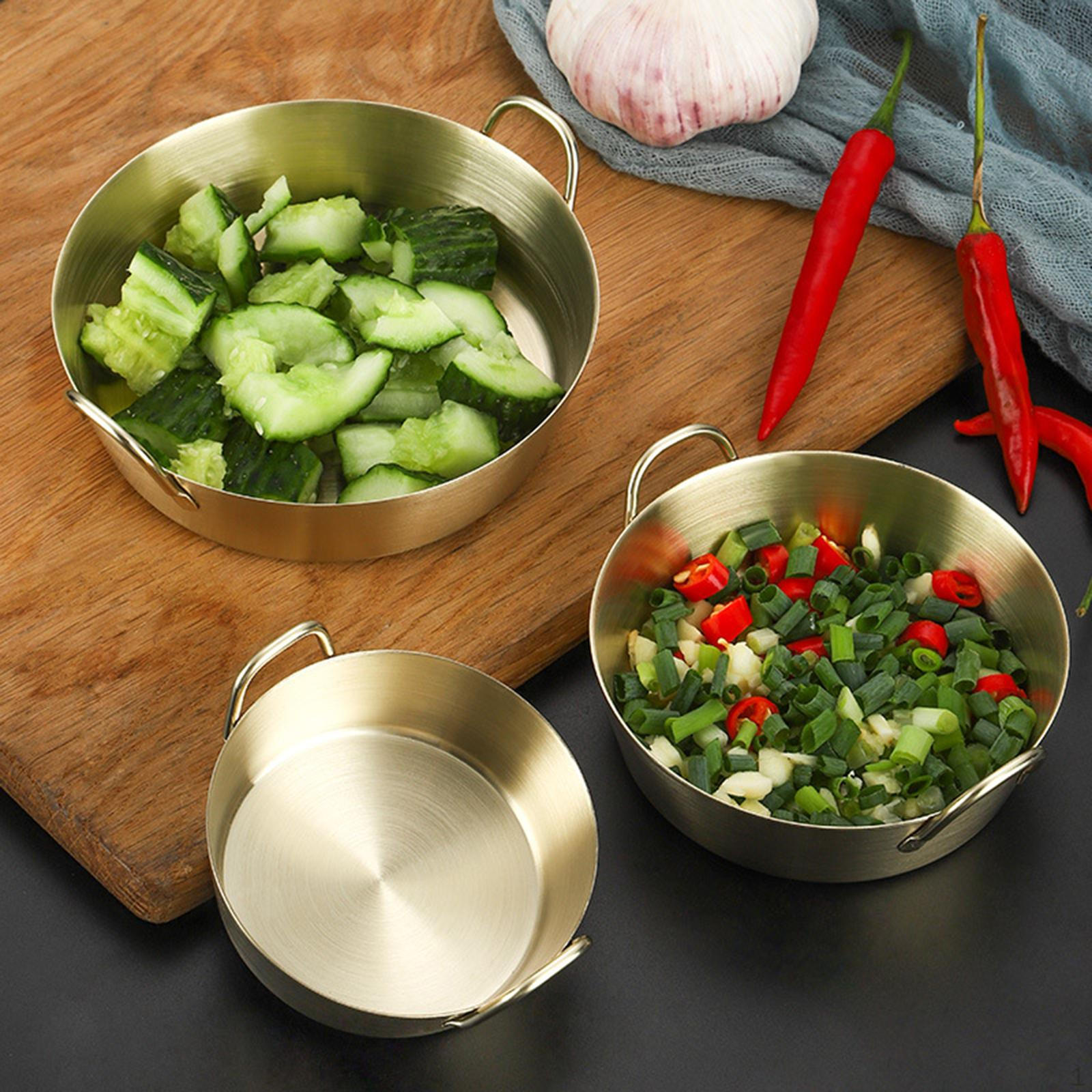 Dip Condiment Container Practical Stackable Stainless Steel Dish for Camping