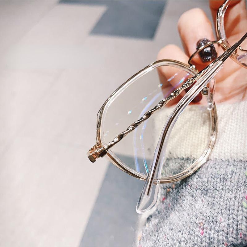 Blue Light Blocking Computer Glasses Women Men Vintage Round Metal Frame Myopia Eyeglasses Fashion Shortsighted Eyewear 0~-600