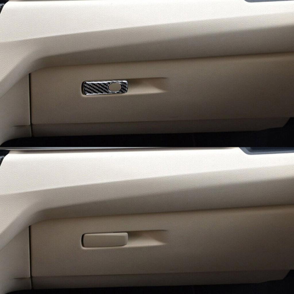 High Gloss Carbon Fiber Copilot Glove Box Handle Interior Trim Sticker for F48 2016-2021 F39 2018-2021 Easy Installation