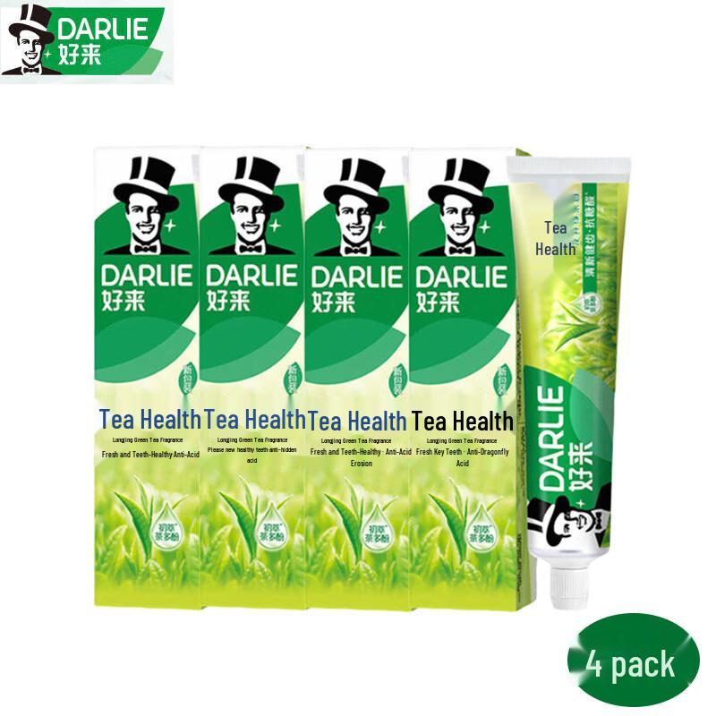 Darlie Tea Max Health Longjing Green Tea Toothpaste 4-Pack
