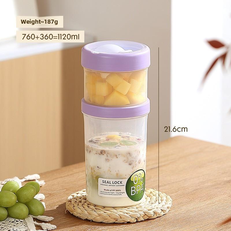 Portable Salad Bowl With Sealed Lid For Light Meals And Snacks