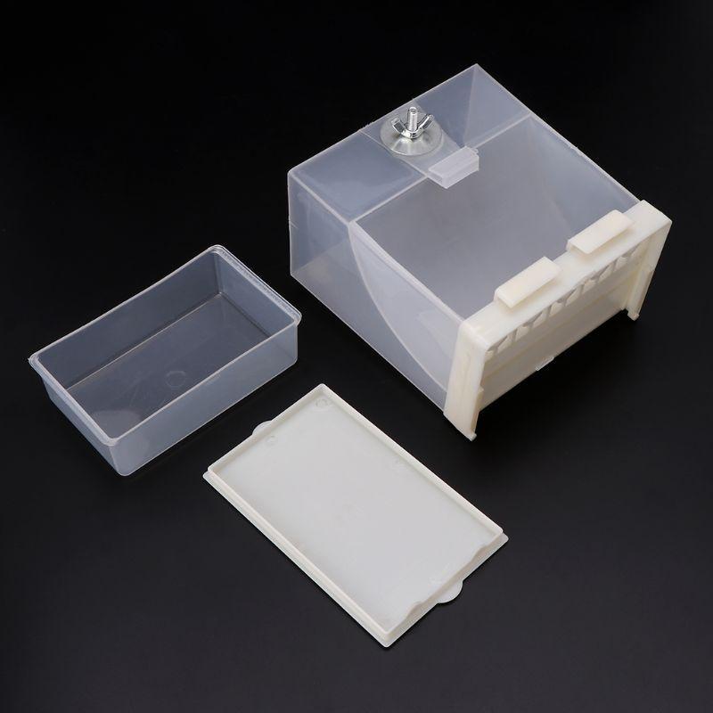 Parakeet Dispenser No Mess Transparent Acrylic Parrot Feeder for Cage