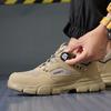 New Rotating Button Men Boots Anti-smash Anti Puncture Safety Shoes Men Work Boots Steel Toe Shoes Security Indestructible Shoes