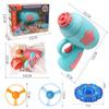Saucer Launcher Pistol Outdoor Spinning Gun Toys Flying Disc Bamboo Dragonfly Ejection Luminous Gyroscope Gift For The Childrens