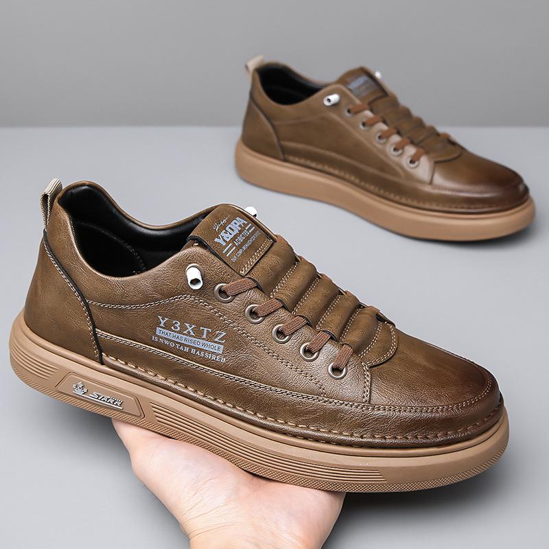 Hot-selling Men's Shoes Spring Flow Shoes Breathable Casual Leather Shoes Sports Board Shoes Men