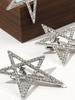 Full of diamonds pentagram star hairpin side clip Korean simple hairpin star bangs clip high-end hair ornament cold wind hairpin