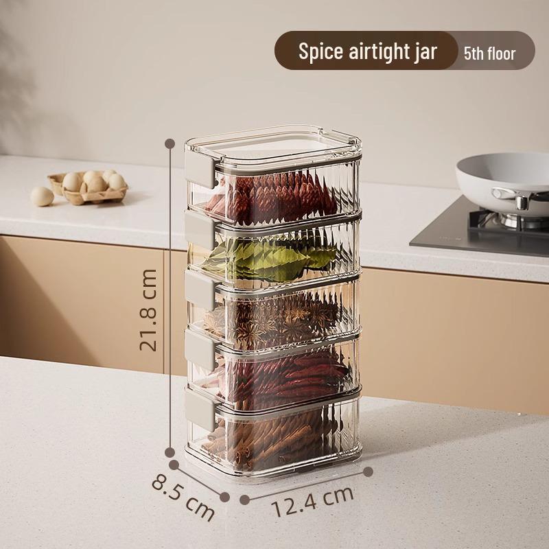 Stackable Spice Storage Box - Kitchen Seasoning Sealing Can