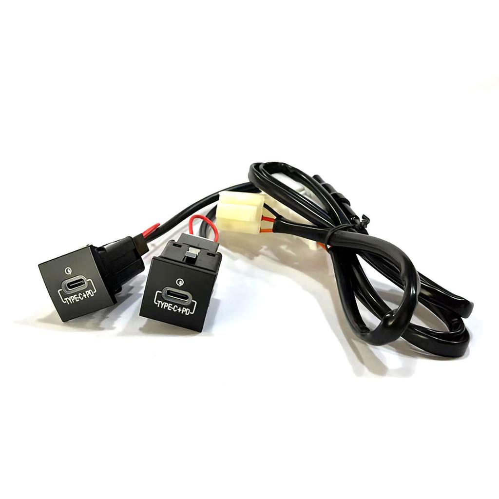 For VW Golf 6 Jetta 5 MK5 Scirocco 06-12 QC3.0 Type C PD USB Quick Car Charger Socket Nondestructive Replacement Harness 12V/24