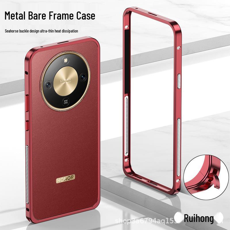 Honor X70/Magic 8 Lite/X9d Clamshell Metal Frame Phone Case