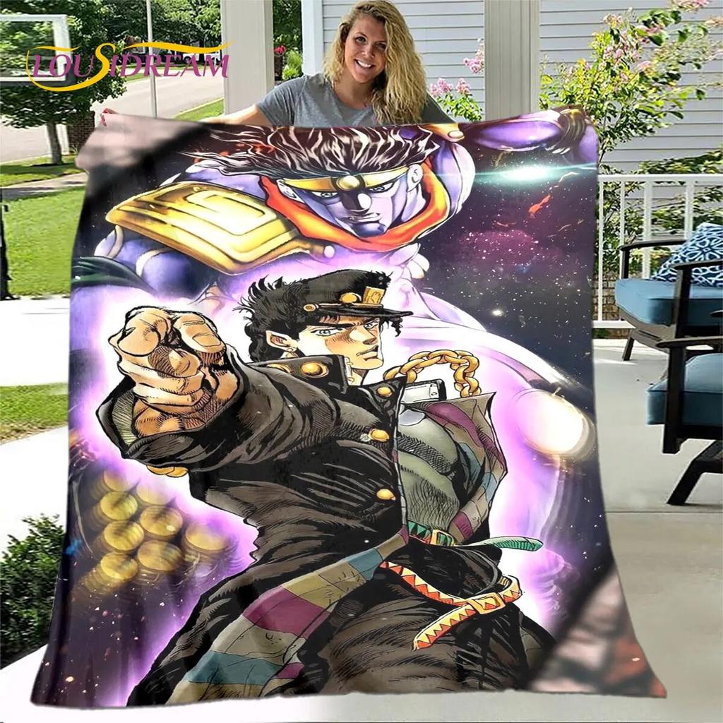 Jojo's Bizarre Adventure Anime Soft Plush Blanket,Flannel Blanket Throw Blanket for Living Room Bedroom Bed Sofa Picnic Cover