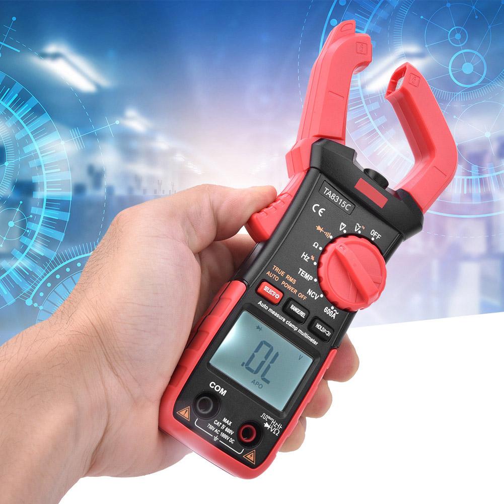 TA8315C Multifunctional Digital Handheld Screen Clamp Multimeter Voltage Current Meter Tester