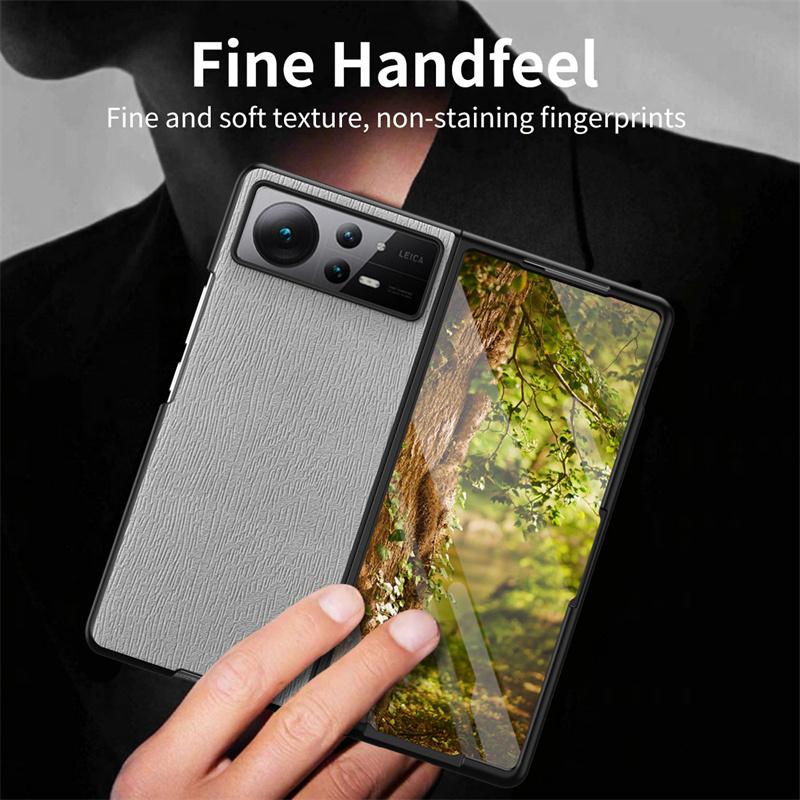 Luxury Tree Grain Leather Colorful Texture Silicone Case for Xiaomi Mix Fold 3 2 Soft Shockproof Full Protection Business Cover