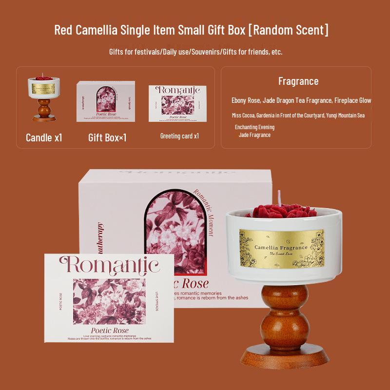 Camellia Aroma Candle Gift Box: Elegant Wedding, Birthday, and Graduation Souvenir Standard