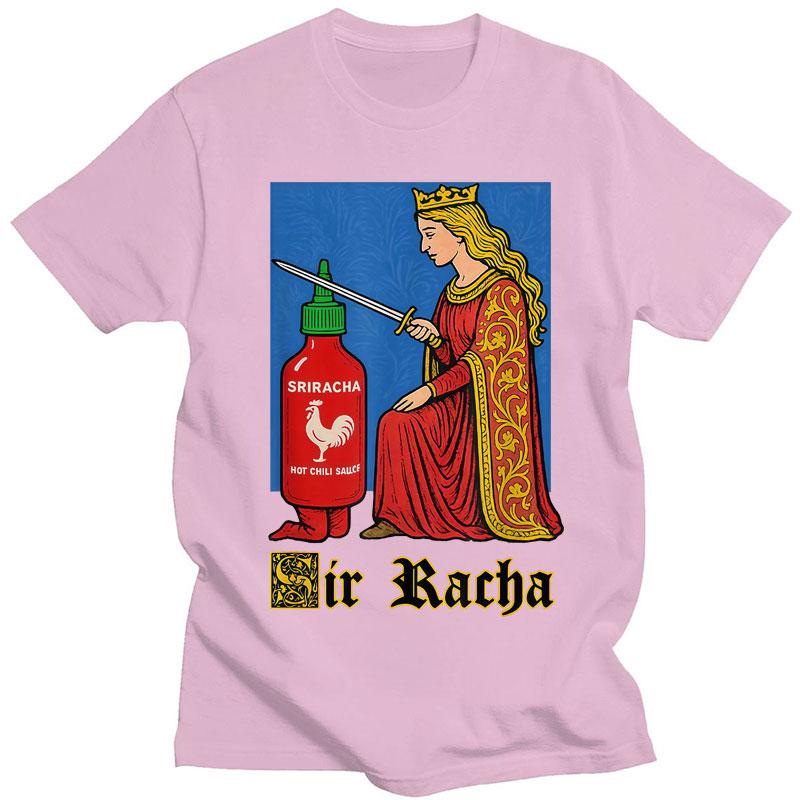 Sir Racha Lustige Chili-Sauce Meme Print T-Shirts Herren Damen Humor Beliebte T-Shirts Lässig Baumwolle Mode T-Shirt Streetwear Geschenke
