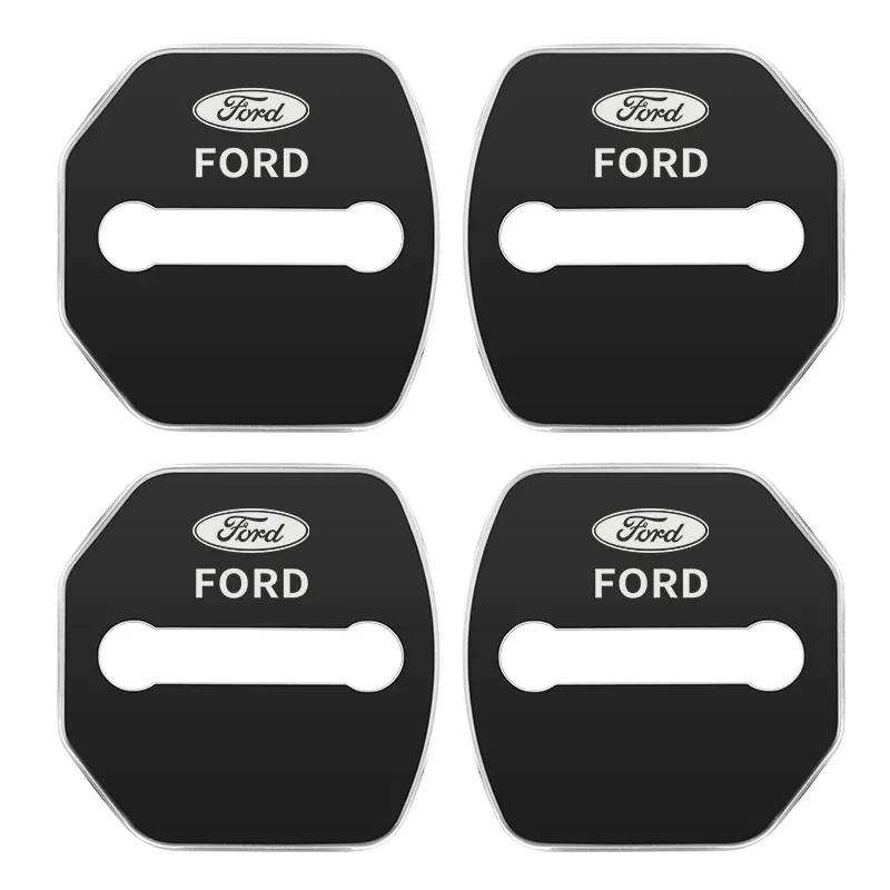 Autosticker 2026 Ford 4-delige set deurslotdecoratie beschermhoes embleemhouder voor Ford Kuga Territory Focus RS Escort Fiesta Mond